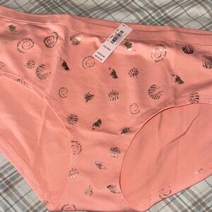 Victoria's Secret Pink Panties with Gold Shell Print